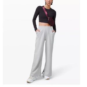 NWT ✨ LULULEMON LA WIDE LEG SIDE SPLIT HIGH-RISE PANT VAPOR